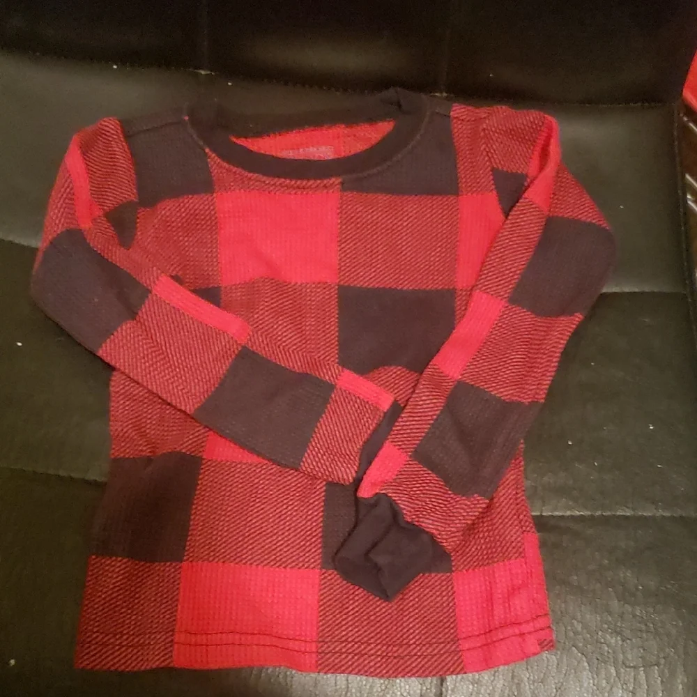 The Children's Place Red & Black Buffalo Plaid Long-Sleeve Pajama Top